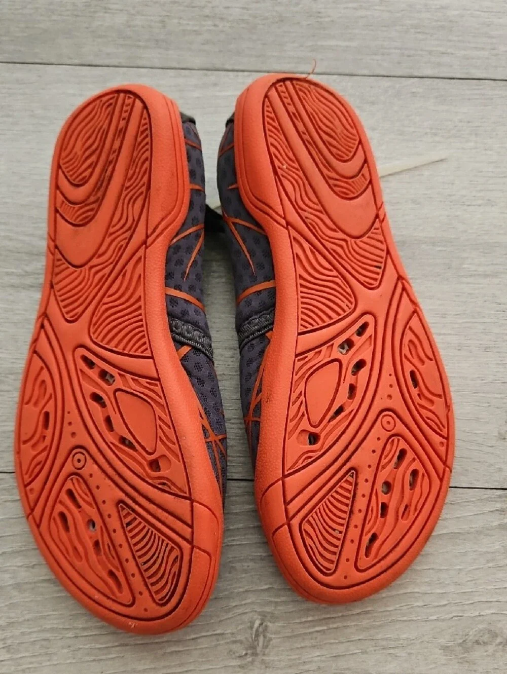 Kids Water Shoes - Gray with Orange Trim